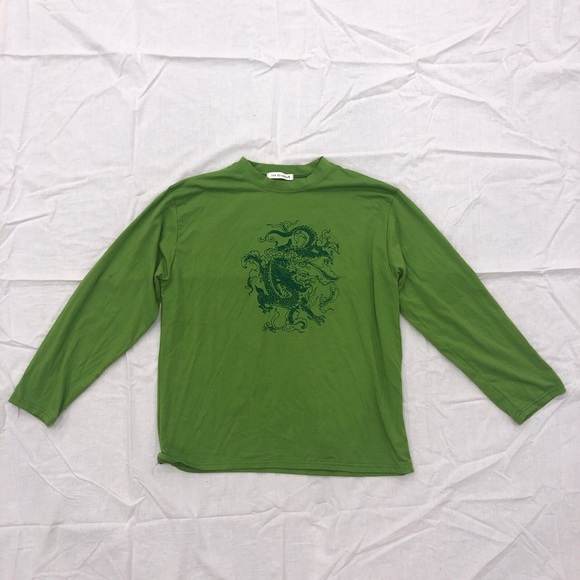 Long-Sleeve Green Dragon Tee - Picture 1 of 3